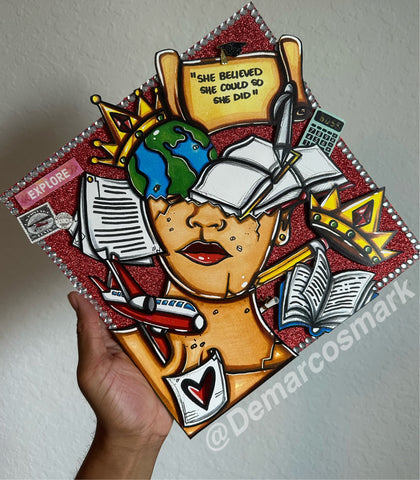 She Believed She Could So She Did 3D Grad Cap Topper
