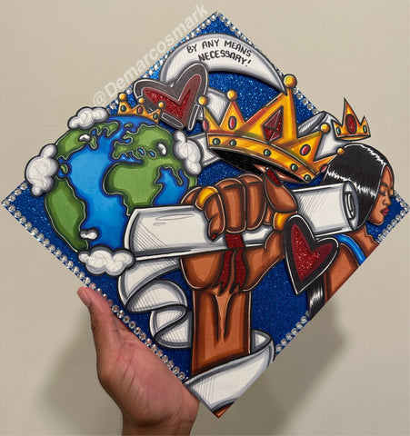 By Any Means Necessary 3D Grad Cap Topper