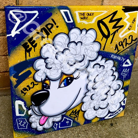 Sassy Poodle Painting 14x14